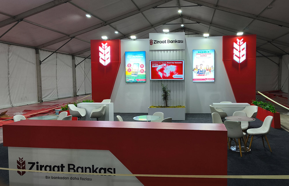 Ziraat Bankası Kocaeli Tarım Fuarı Stand Tasarımı | TRN Expo - Fuar ve Stand Hizmetleri